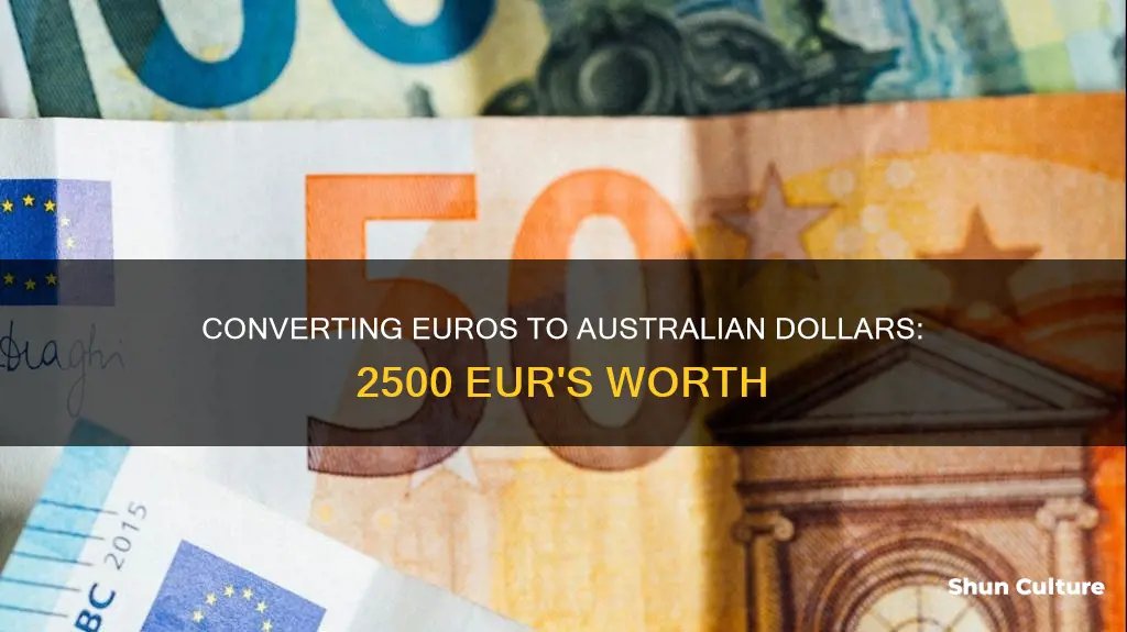 how many australian dollars is 2500 euros