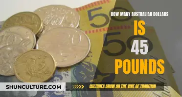 Converting Pounds to Australian Dollars: 45 GBP Exchange Rate