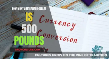 Converting 500 Pounds to Australian Dollars: How Much?