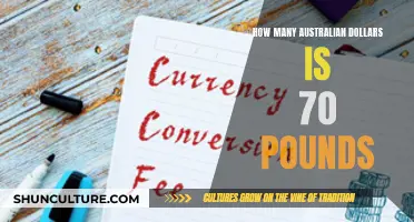 Converting 70 Pounds to Australian Dollars: How Much?