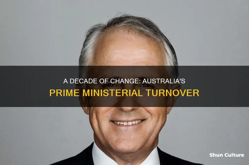 how many australian prime ministers in 10 years