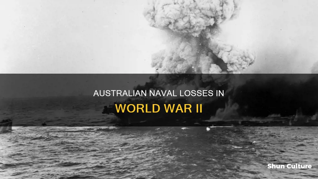 how many australian ships sunk in ww2