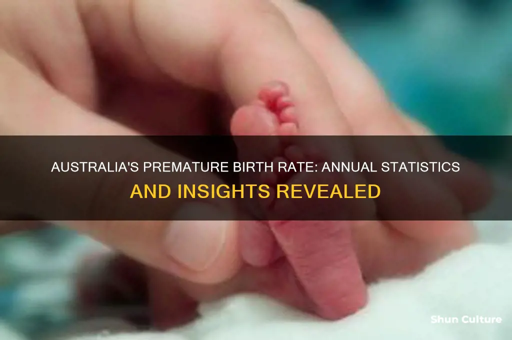 how many babies are born prematurely each year in australia