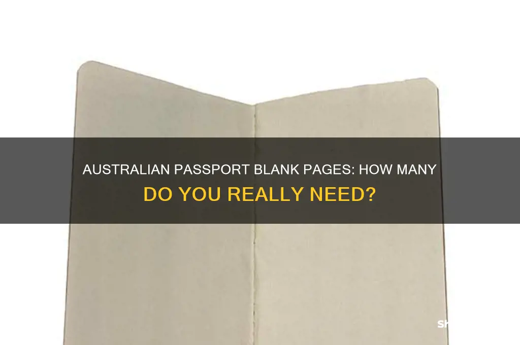 how many blank pages needed in australian passport