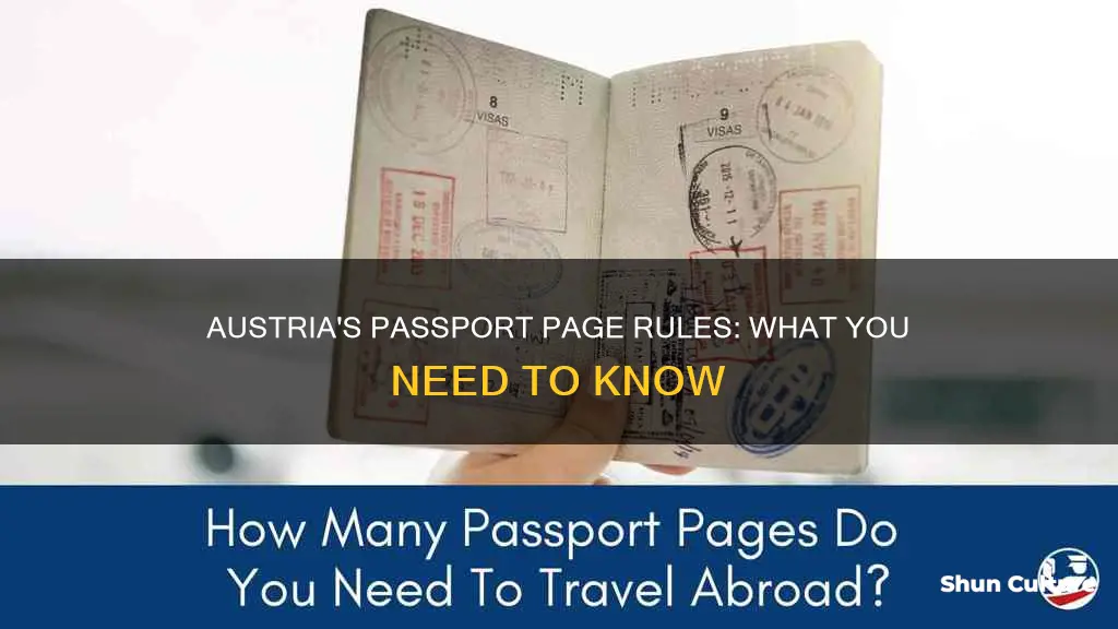 how many blank passport pages does austria require