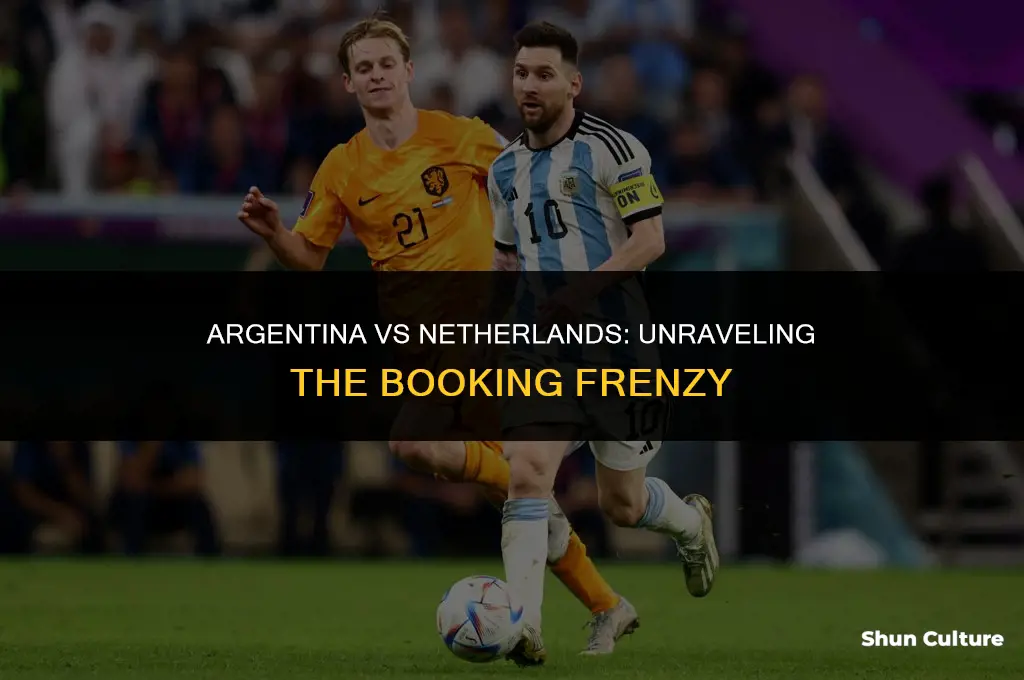 how many bookings argentina vs netherlands