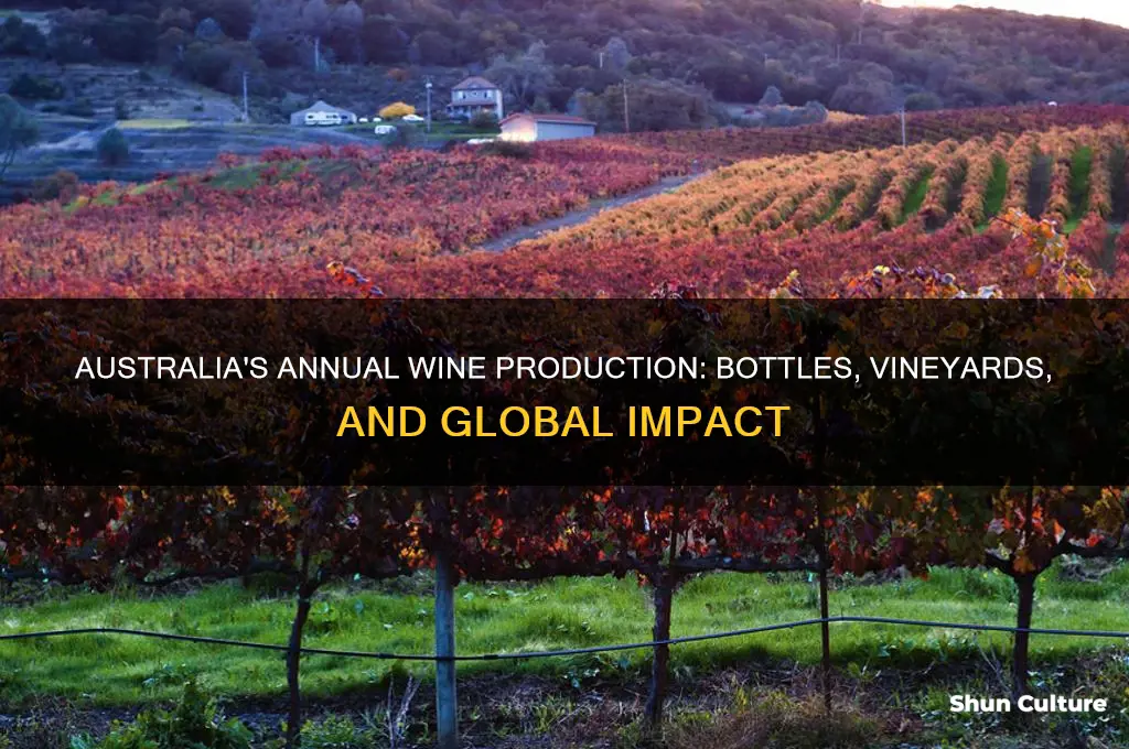 how many bottles of wine does australia produce each year