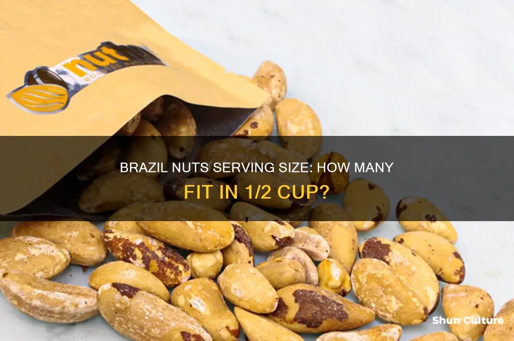 how many brazil nuts in 1 2 cup