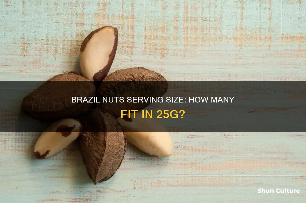 how many brazil nuts in 25g