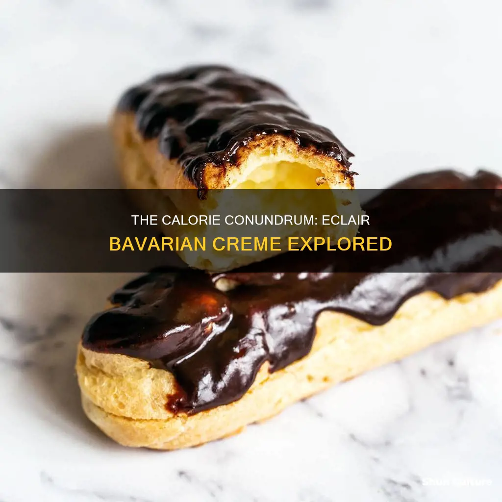 how many calories are in a eclair bavarian creme