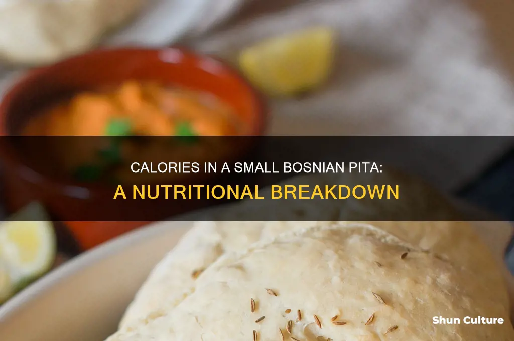 how many calories are in a small bosnian pita