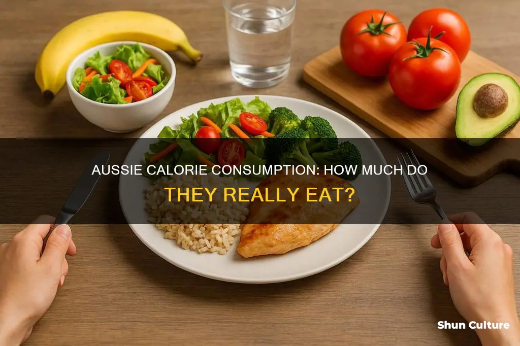 how many calories does the average australian eat