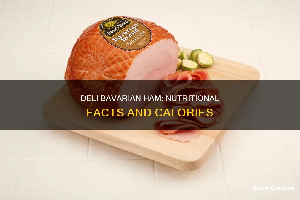 how many carbs and calories in deli bavarian ham