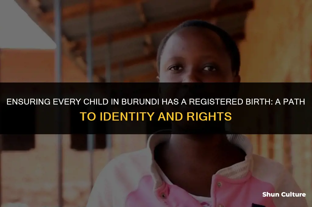 how many children in burundi are registered at birth