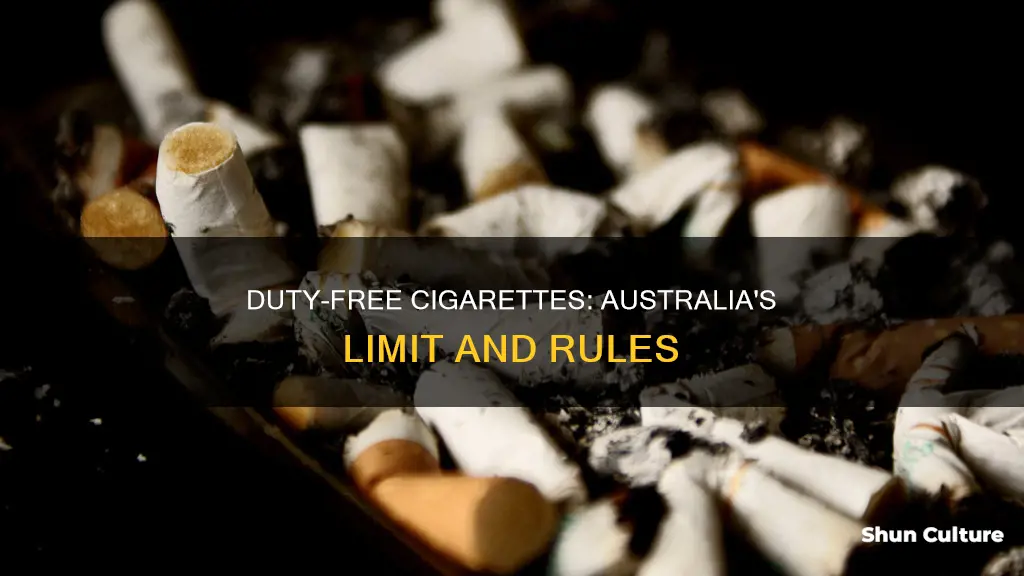 how many cigarettes duty free australia