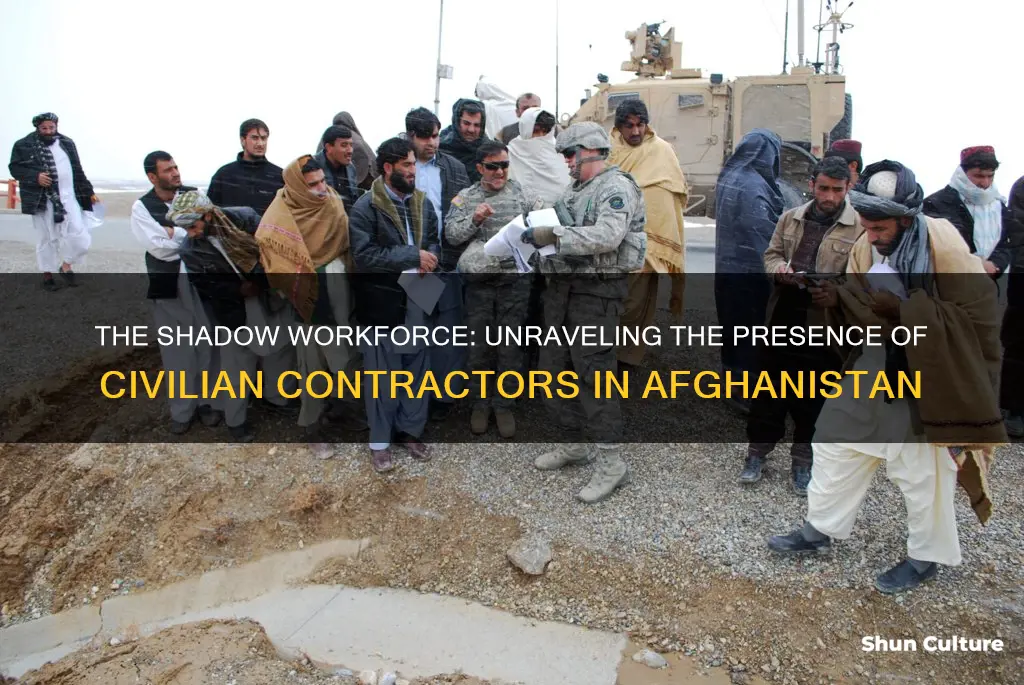 how many civilian contractors are in afghanistan