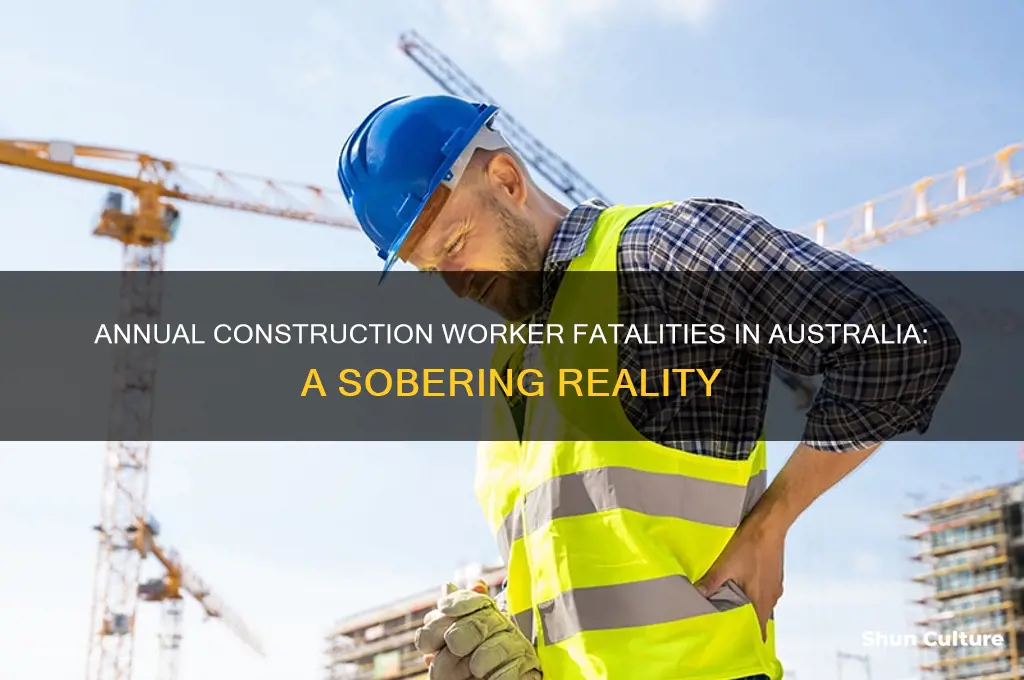 how many construction workers die each year in australia