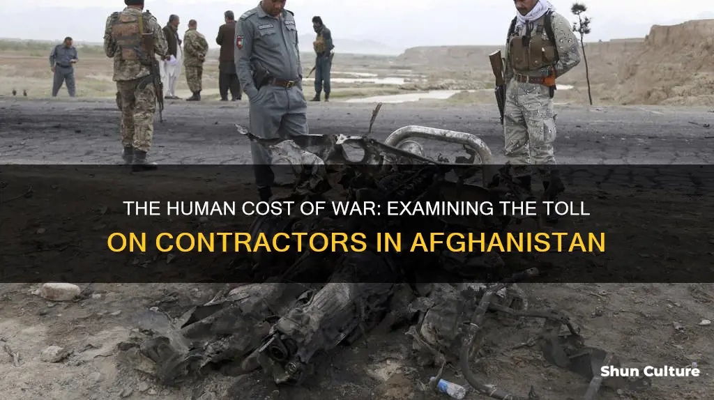 how many contractors are dia and wunded in afghanistan