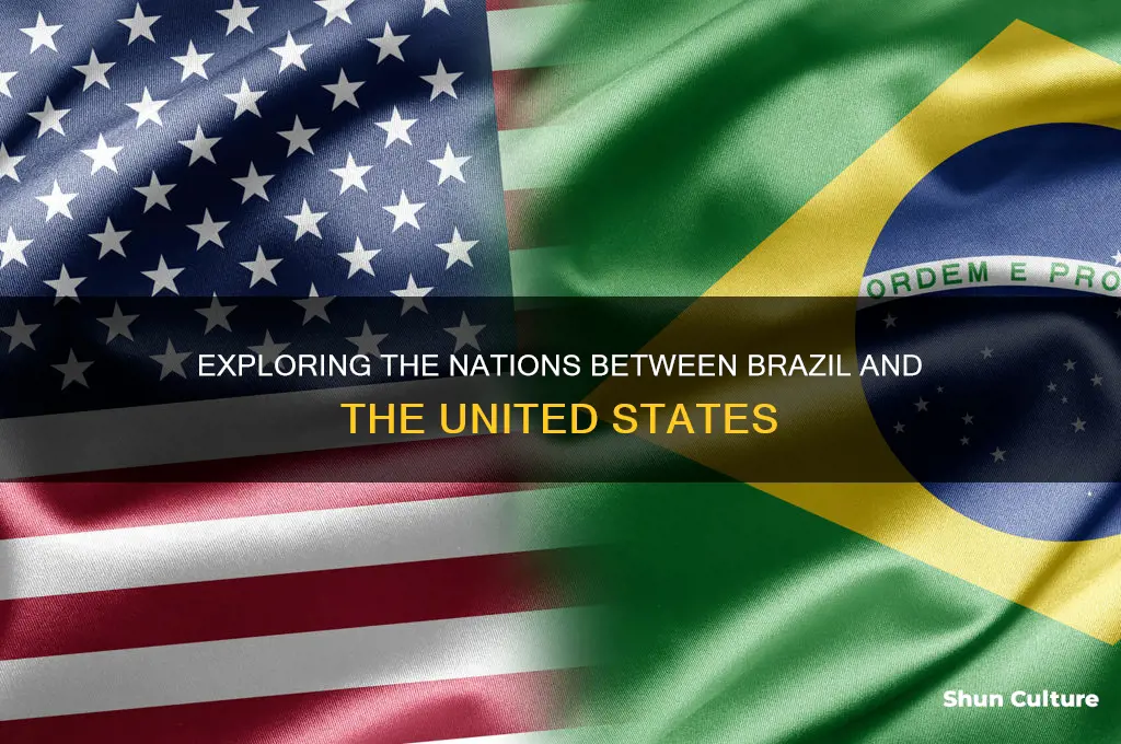 how many countries between brazil and usa