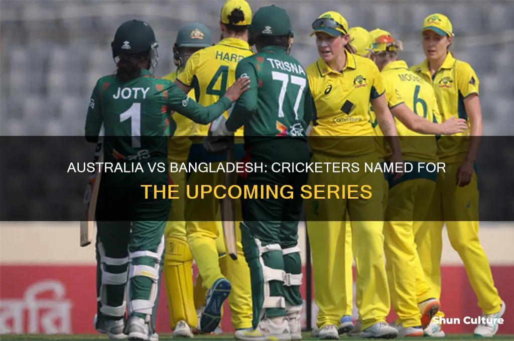 how many cricketers named for australia bangladesh