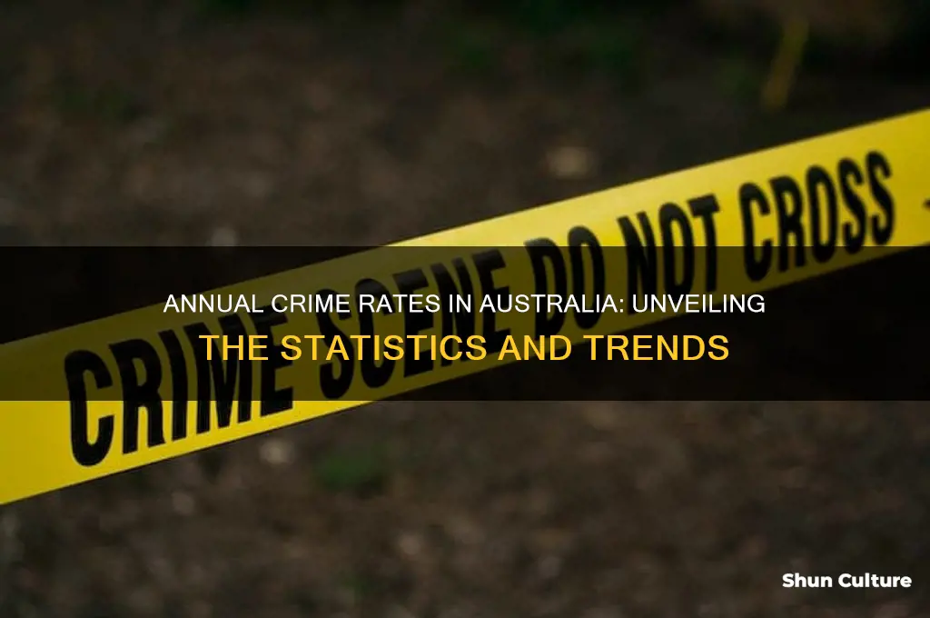 how many crimes are committed each year in australia