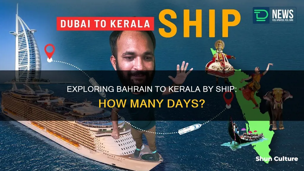 how many days required from bahrain to kerala by ship