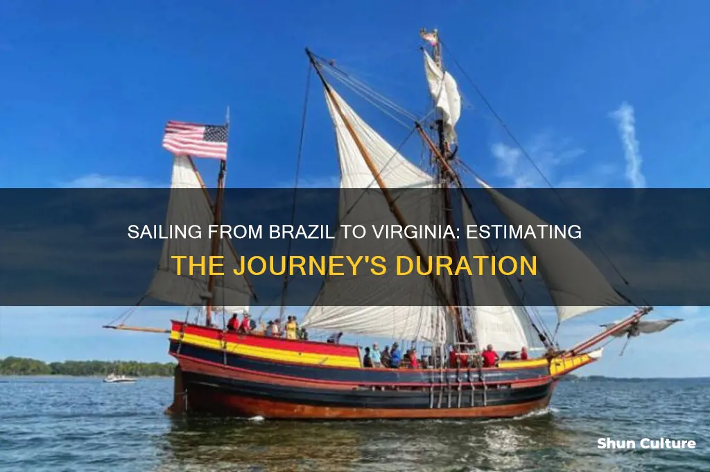 how many days to sail from brazil to virginia