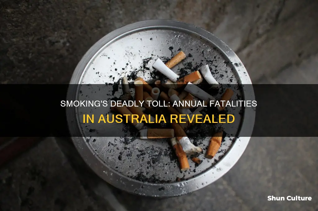 how many deaths does smoking cause a year in australia