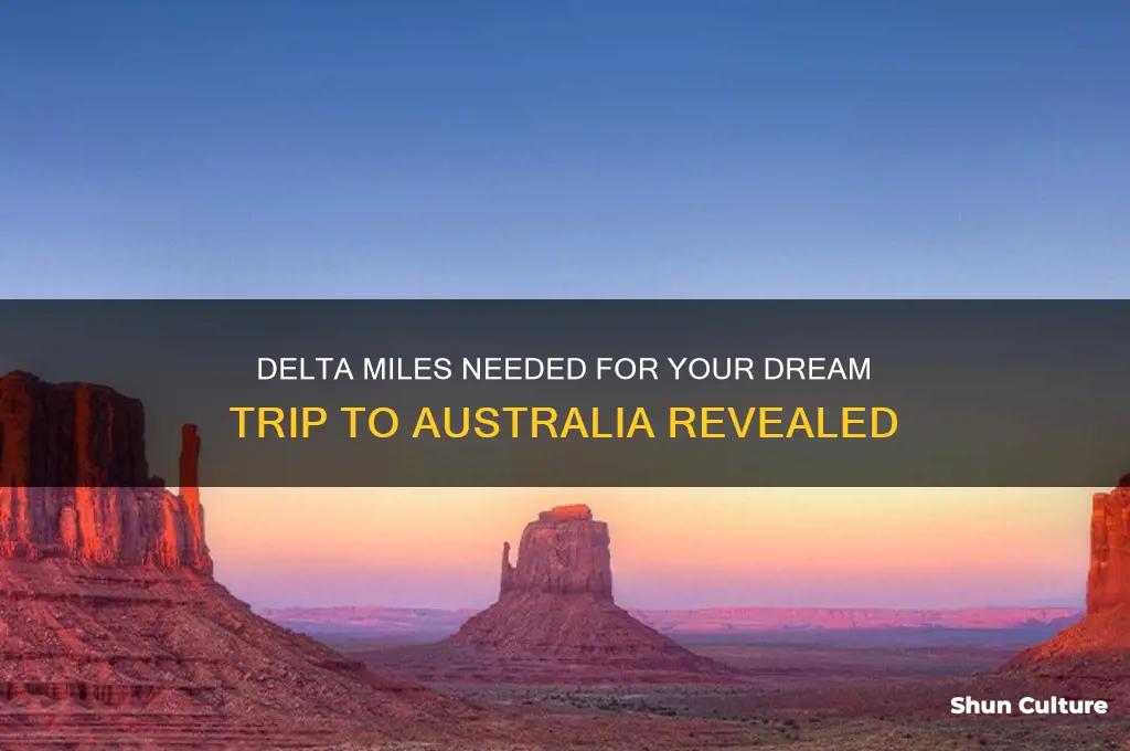 how many delta miles to go to australia