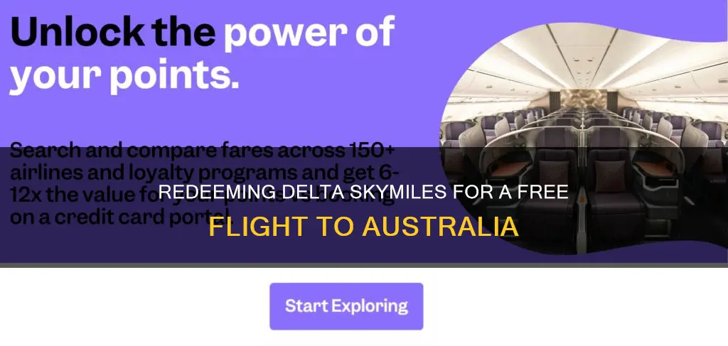 how many delta skymiles for a free flight to australia