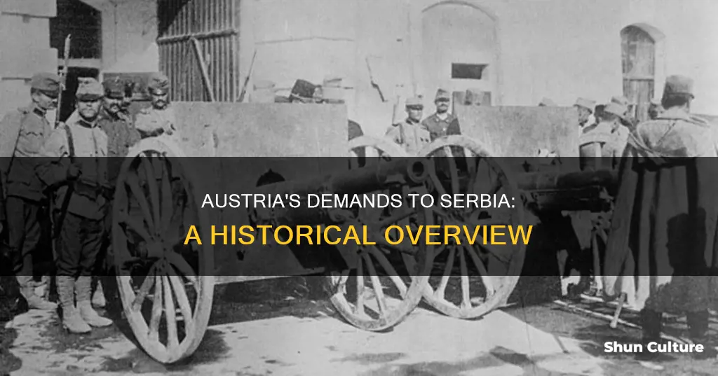 how many demands did austria serve serbia