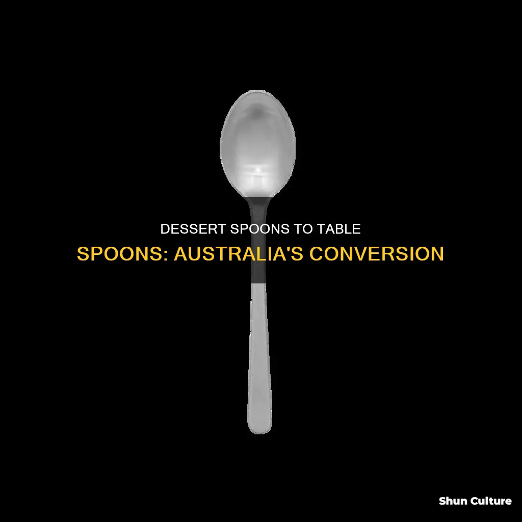 how many dessert spoons make a tablespoon australia