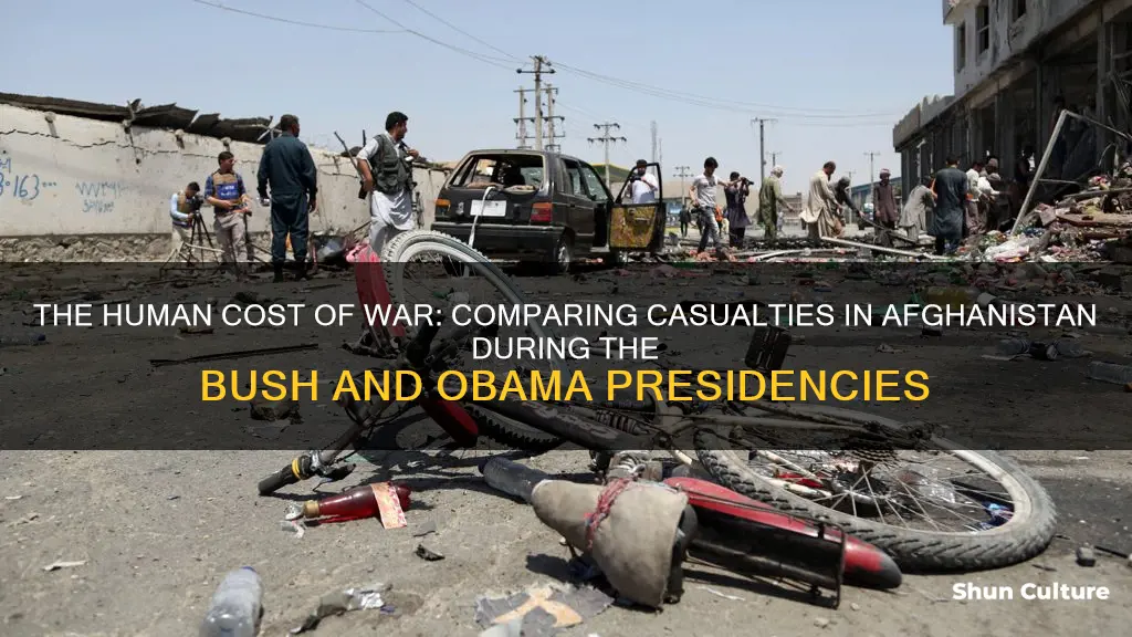 how many died in afghanistan under bush persideny vs obama