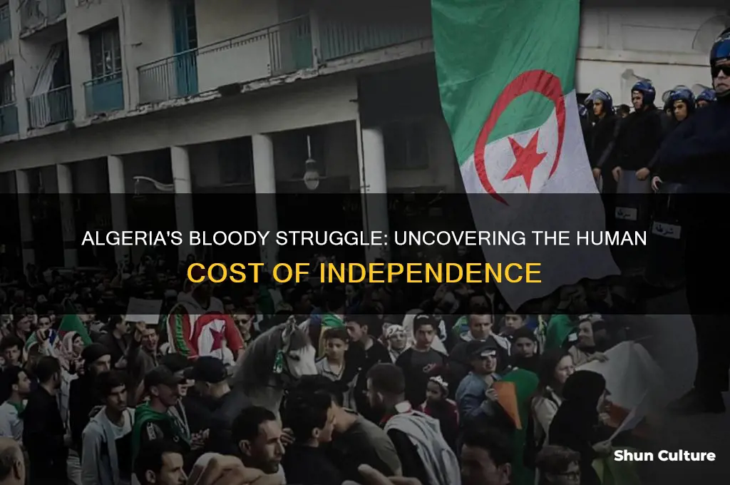 how many died in algerias fight for independnece