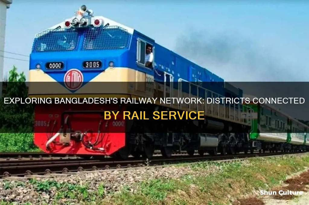 how many districts are connected in railway service in bangladesh