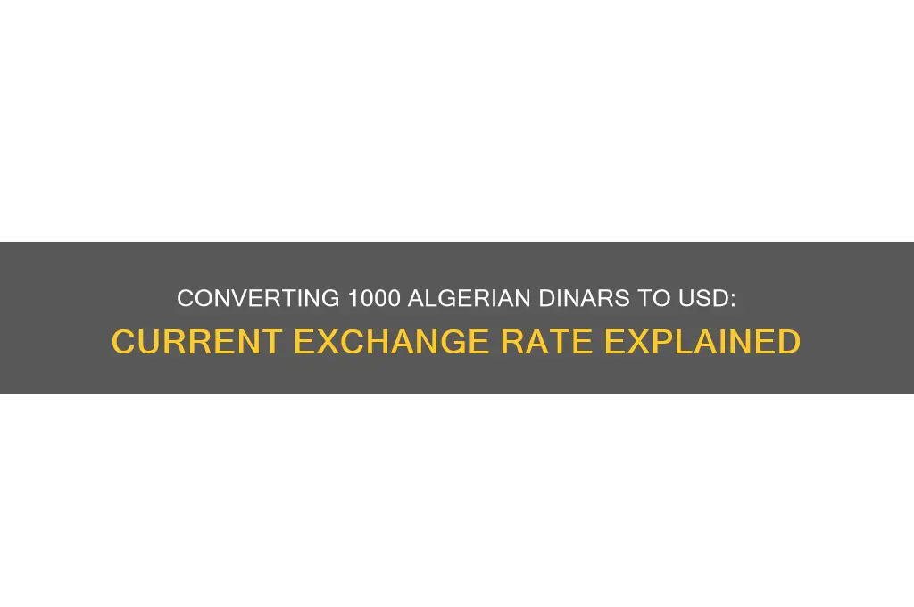 how many dollar is 1000 algeria currency