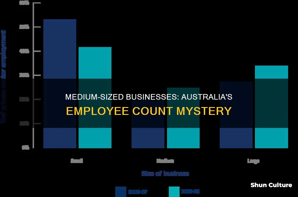 how many employees does a medium sized business have australia