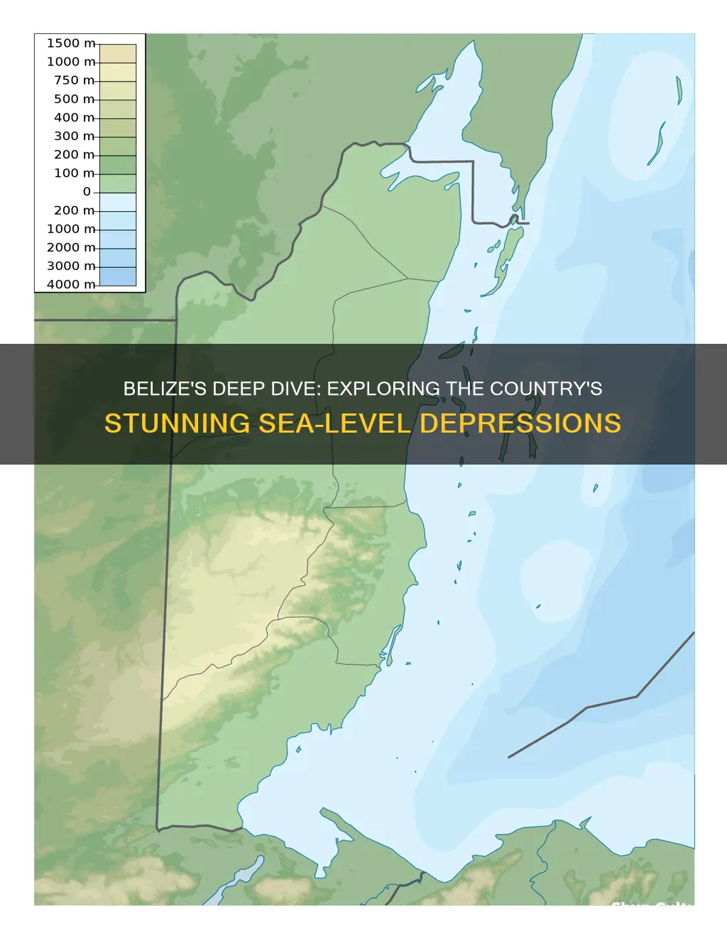 how many feet below sea level is belize