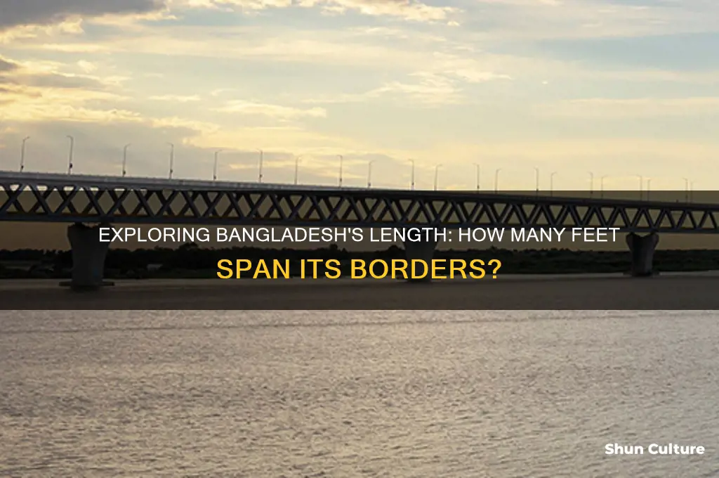 how many feet is bangladesh