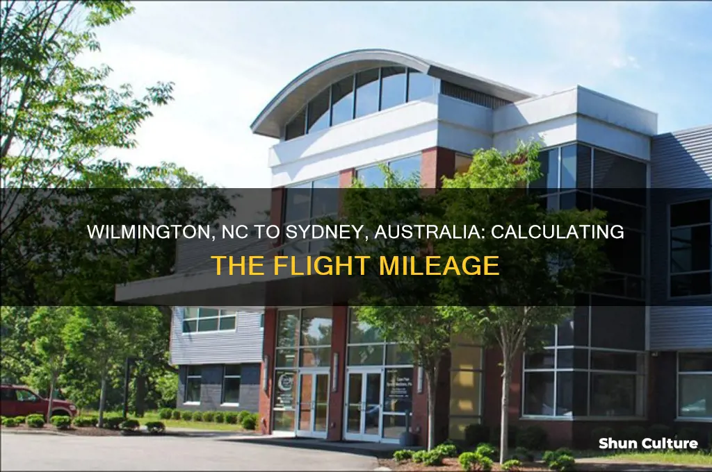 how many flight miles from wilmington nc to sydney australia