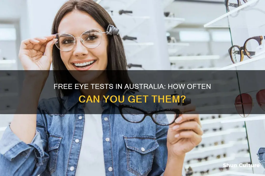how many free eye tests per year australia