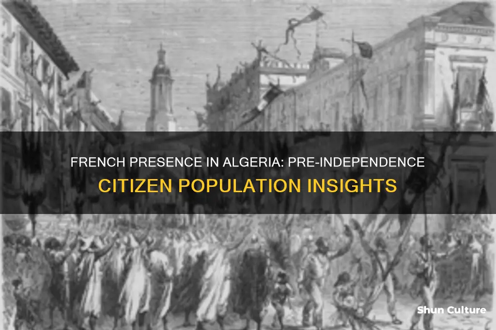 how many french citizens were in algeria before independence