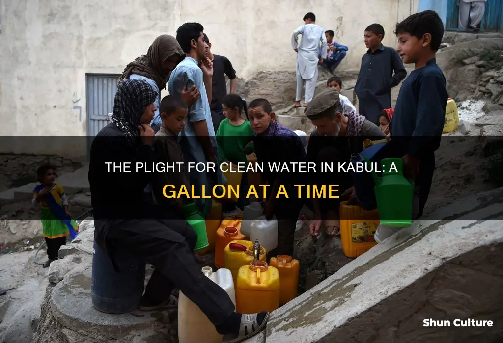 how many gallons of water are clean in kabul afghanistan