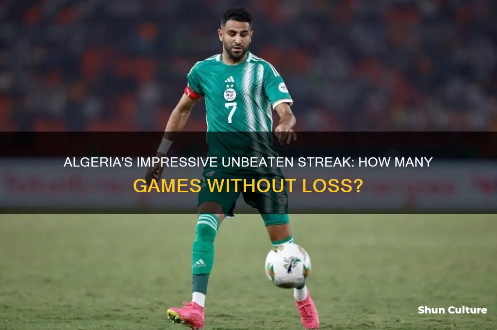 how many games algeria unbeaten