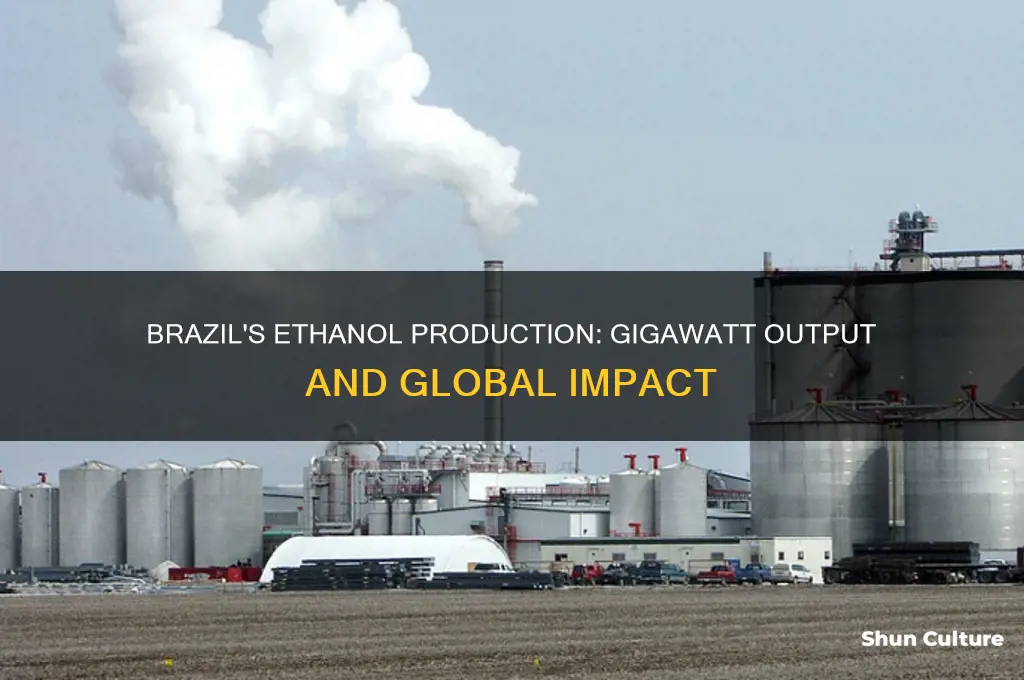 how many gigawatts of ethanol has brazil created