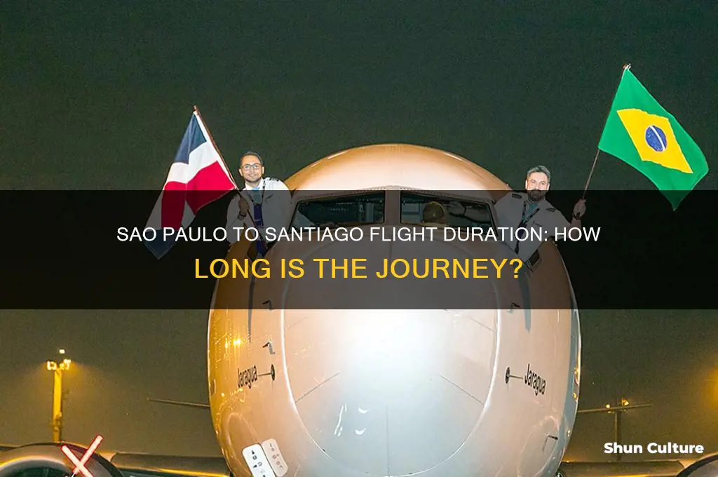 how many hour flight sao paolo brazil to santiago chile