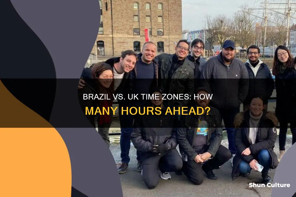 how many hours ahead is brazil from uk