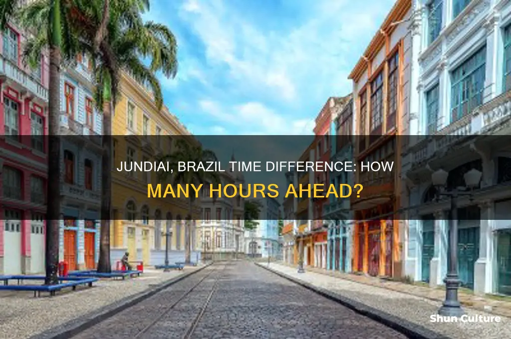 how many hours ahead is jundiai brazil from here