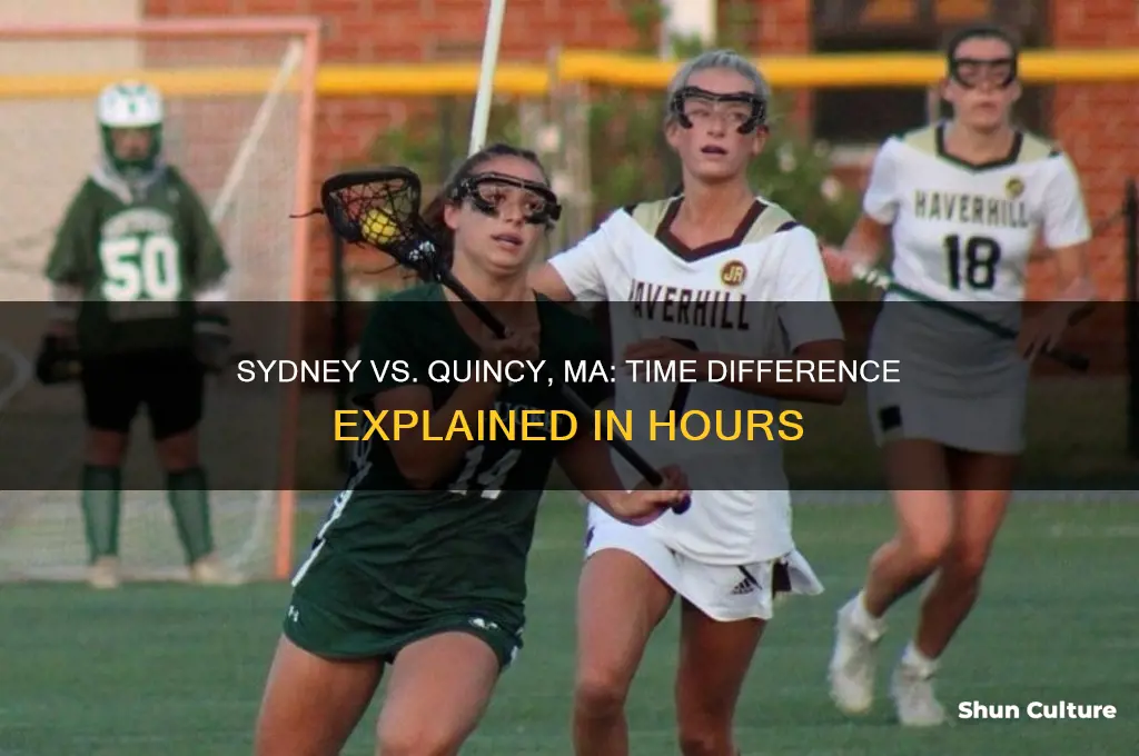 how many hours ahead is sydney australia from quincy ma