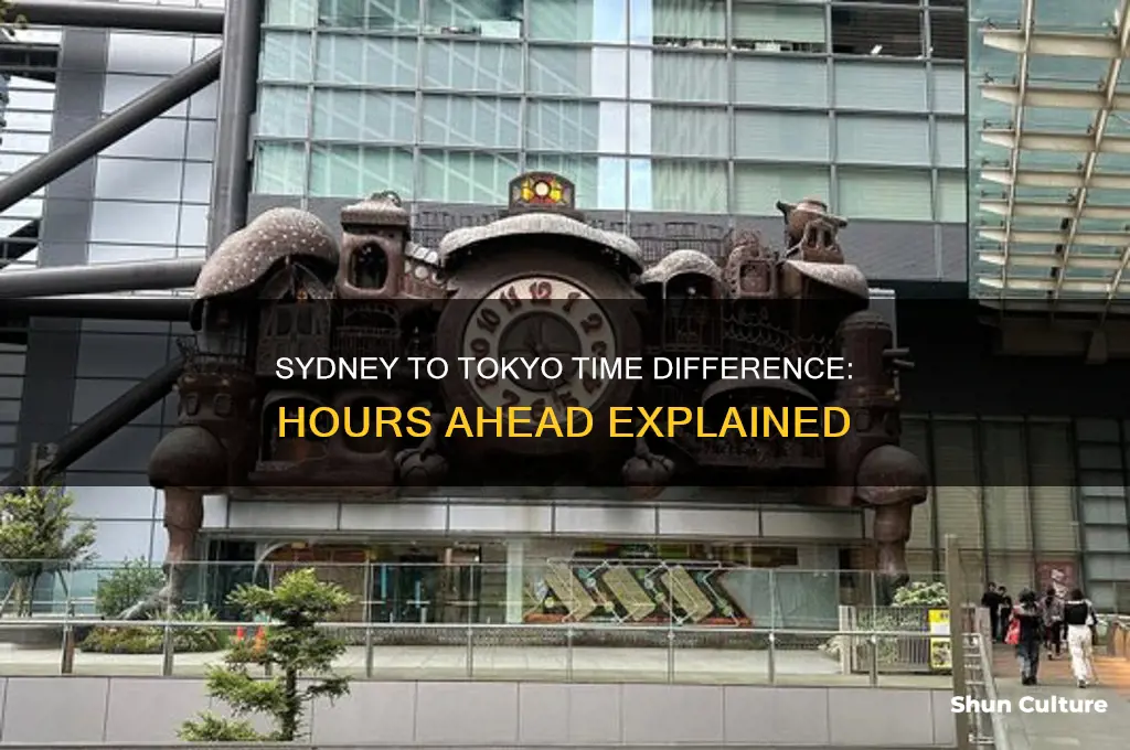 how many hours ahead sydney australia to tokyo